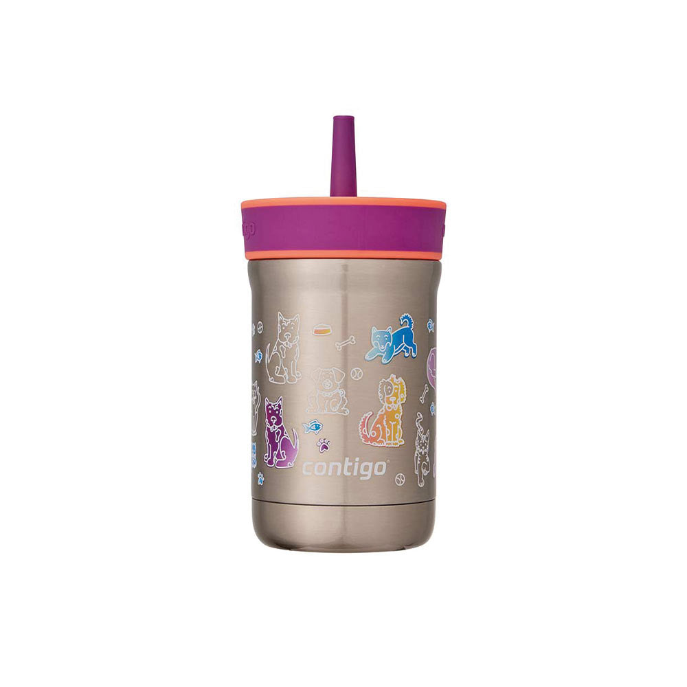LEIGHTON Metall-Strohhalmbecher Haustiere 350 ml