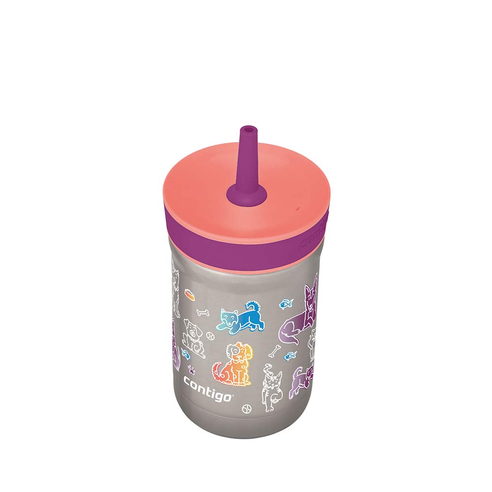 LEIGHTON Metall-Strohhalmbecher Haustiere 350 ml