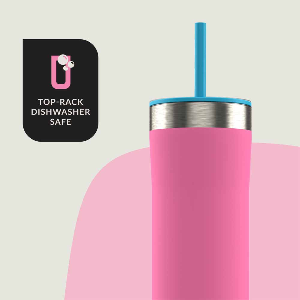 STREETERVILLE Metall-Strohhalmbecher Bubblegum Pink 720 ml