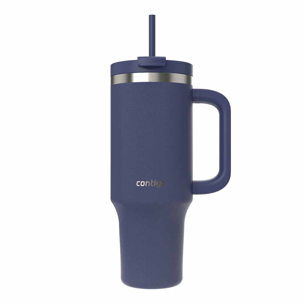 STREETERVILLE Metall-Strohhalmbecher Blau 1200 ml