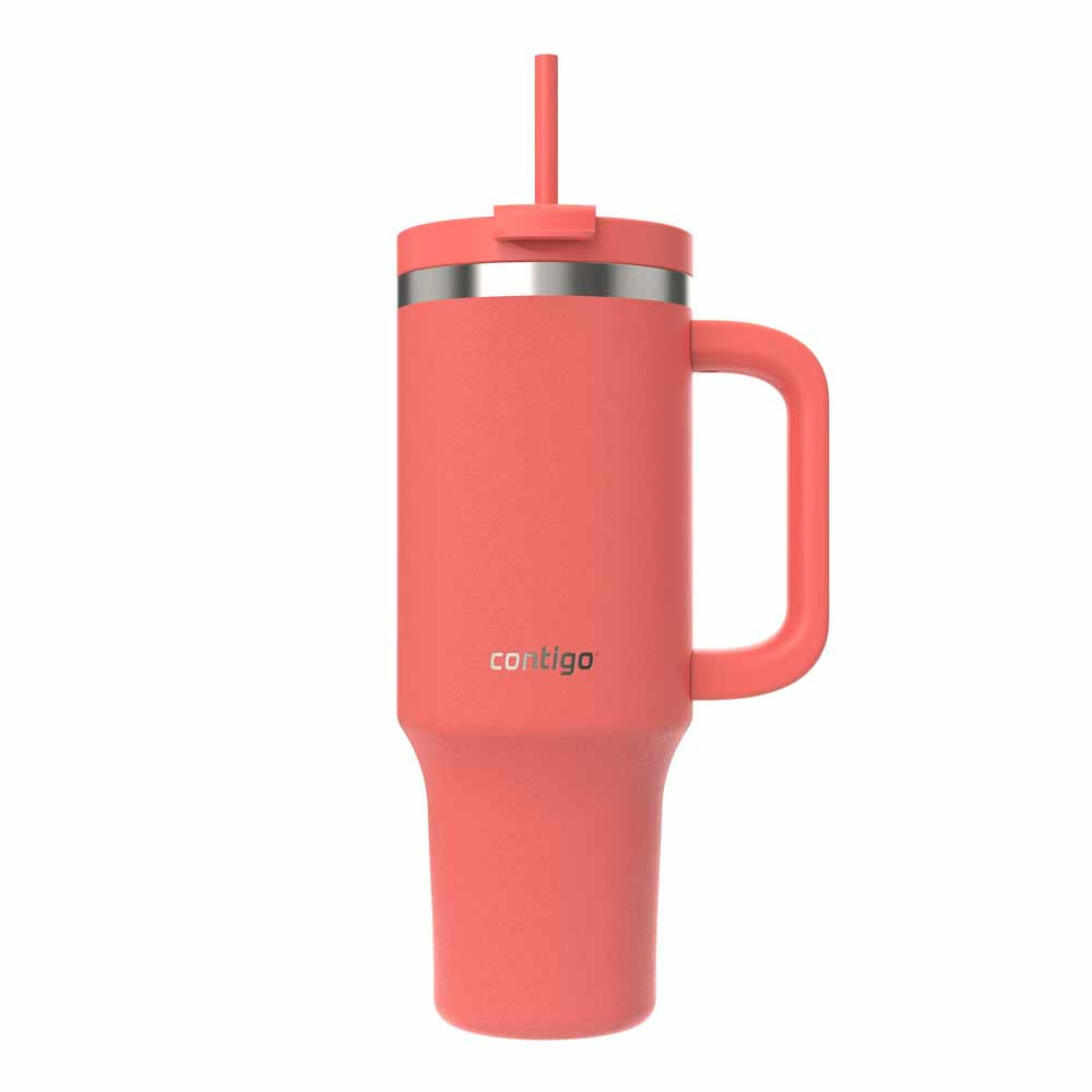 STREETERVILLE Metall-Strohbecher Korallenrosa 1200 ml